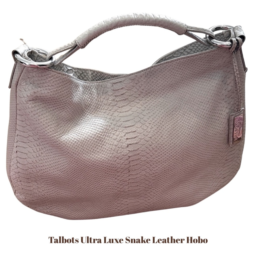 Talbots Ultra Luxe Snake Leather Hobo